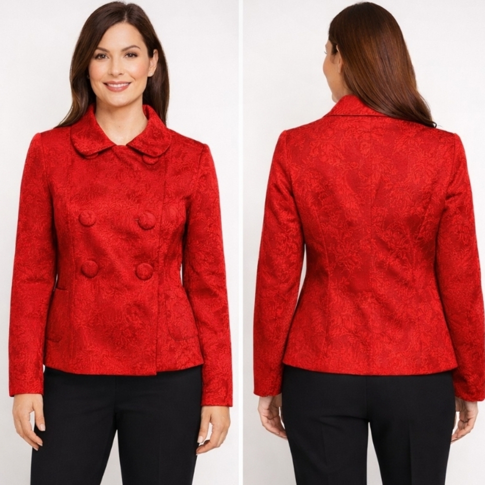 Talbots | Red Double Breasted Jacket